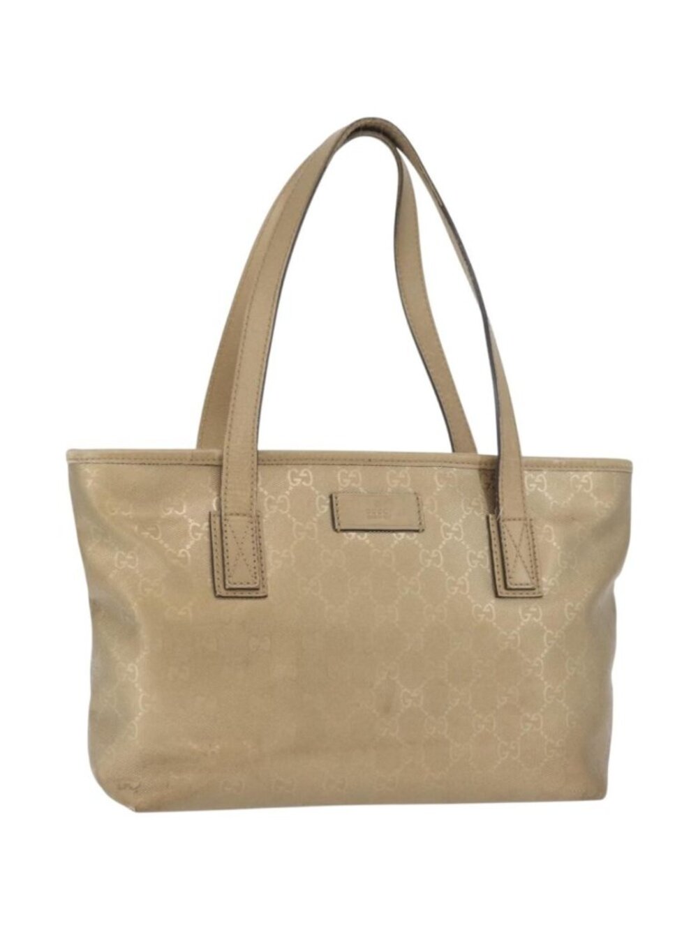 GUCCI GG Implementation Tote Bag PVC Gold 211138